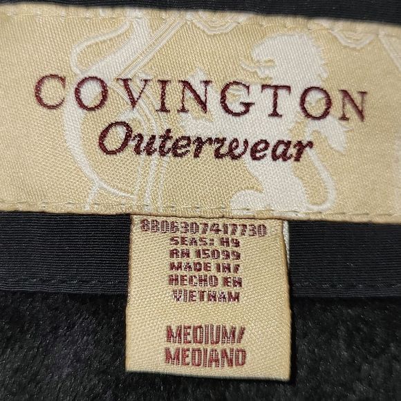 Vintage Covington Outerwear Black Blazer Jacket Size Medium - Picture 4 of 5